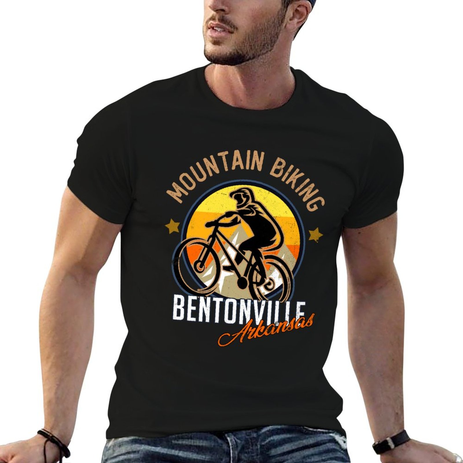 Mountain Biking Bentonville Arkansas - T-Shirt de cyclisme en montagne à
