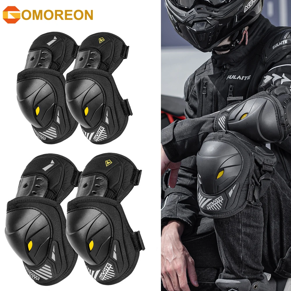 Mountain Biking Knee And Elbow Pads - GOMOREON 1 paire de protections de