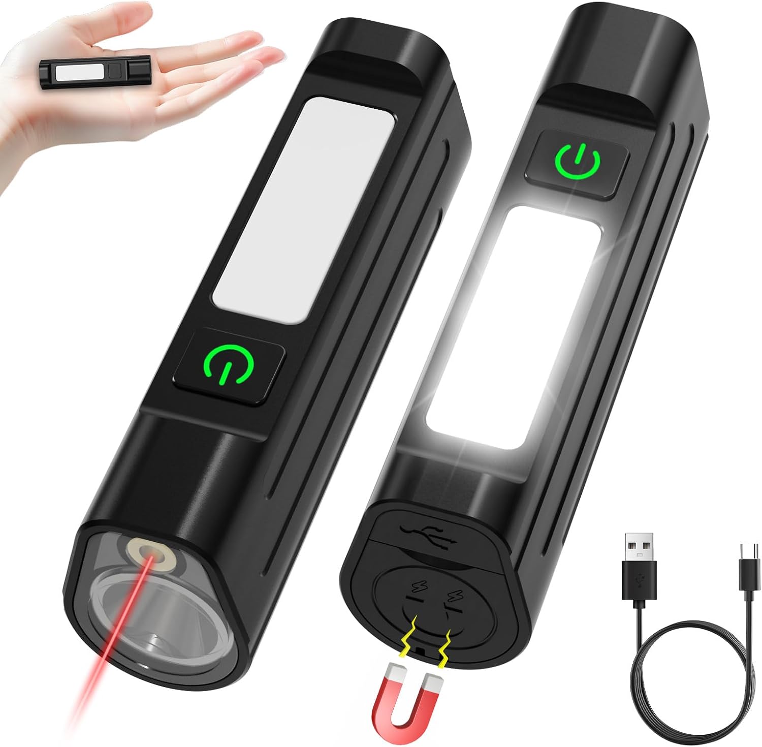 Mountain Biking Lights - Lampe de poche LED portable, étanche,