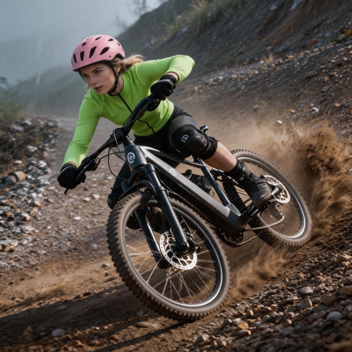 Mountain Biking Lights - Vélo électrique Dawn Mountain Trail, moteur