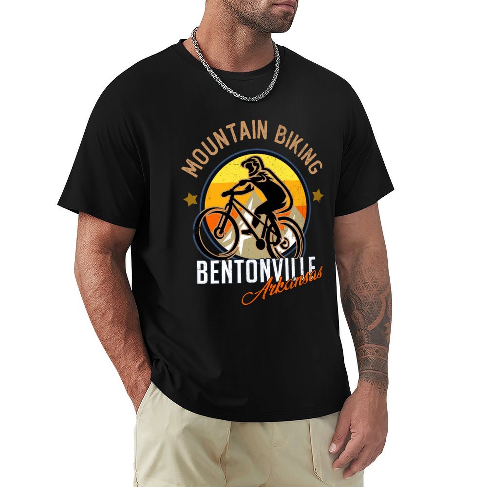Mountain Biking Bentonville Arkansas - T-shirt de cyclisme en montagne de