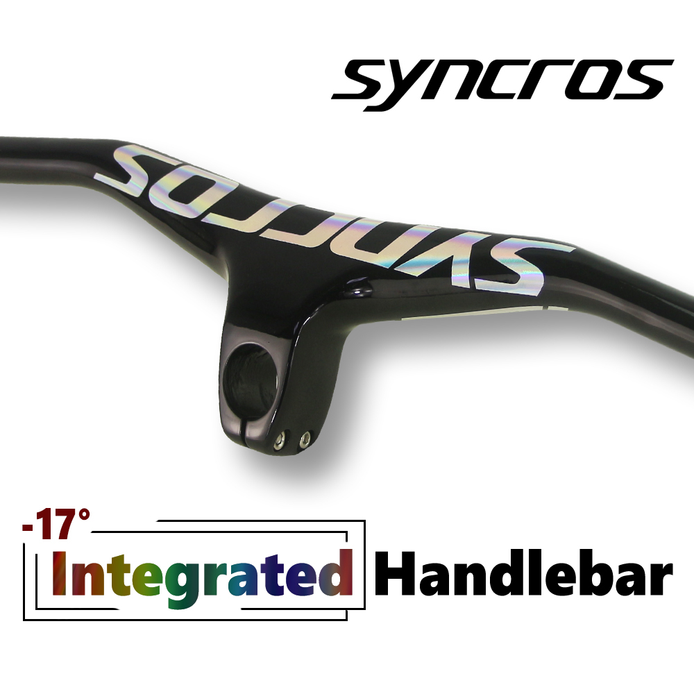 Mountain Biking Logo - Guidon de VTT intégré Syncros Chrome