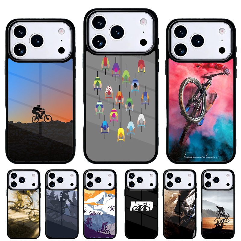 Mountain Biking Logo - Coque Souple de Cyclisme VTT pour