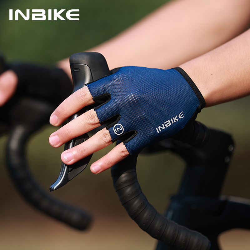 Mountain Biking Gloves Mens - Gants de vélo INBIKE à demi-doigts