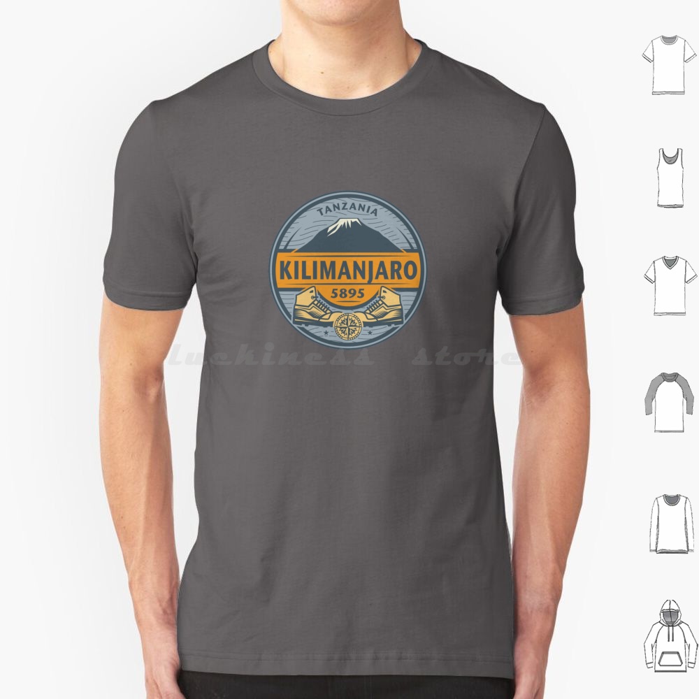 Mountain Biking Camp - T-shirt Kilimandjaro, Tanzanie, grande taille, 100%