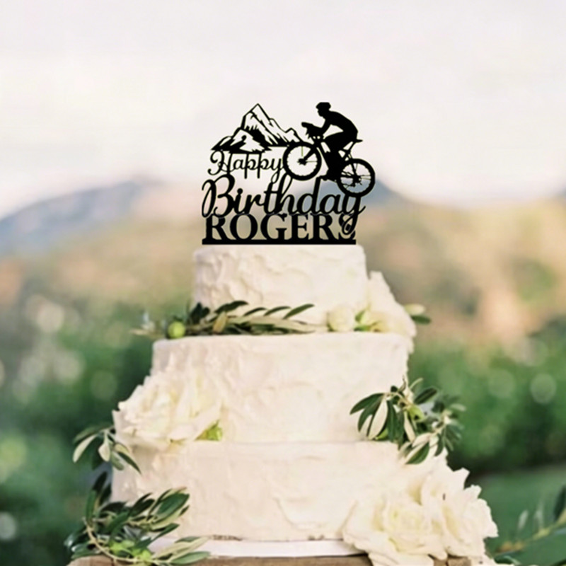 Mountain Biking Events - Décoration de gâteau personnalisée sur le