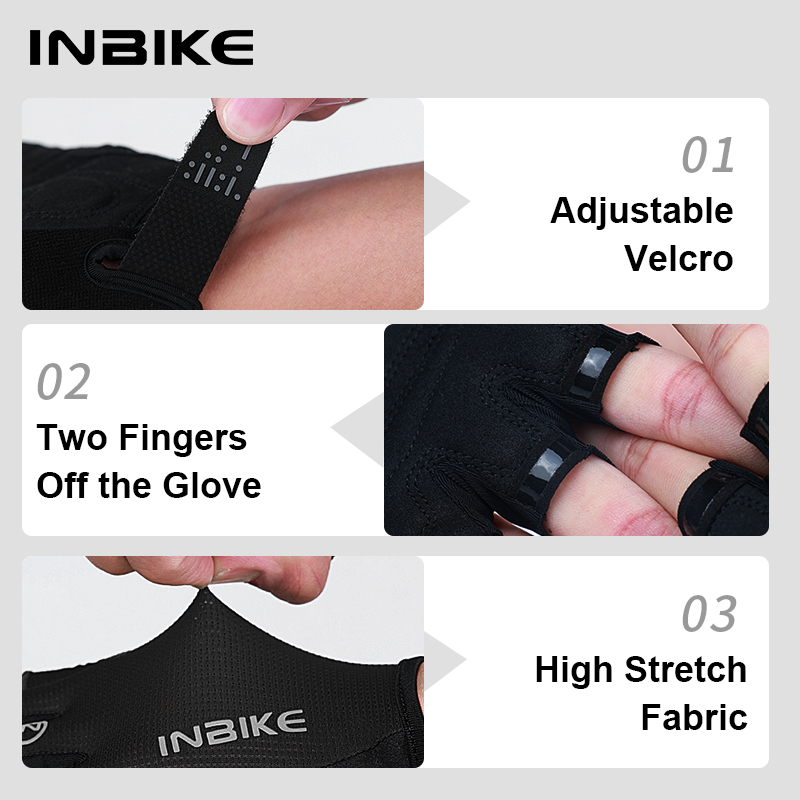 Gants de vélo INBIKE à demi-do - Mountain Biking Gloves Mens avis et prix