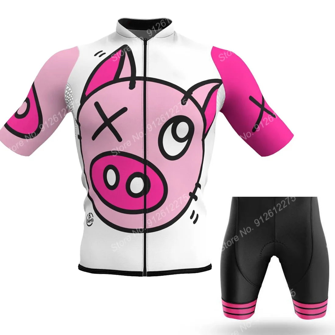 Ensemble dessin animé cochon b - Mountain Biking Shirts avis et prix