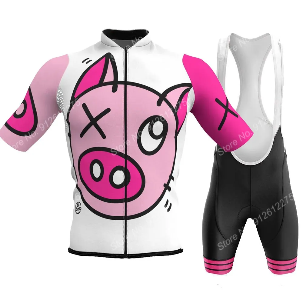 Ensemble dessin animé cochon b - Mountain Biking Shirts avis et prix