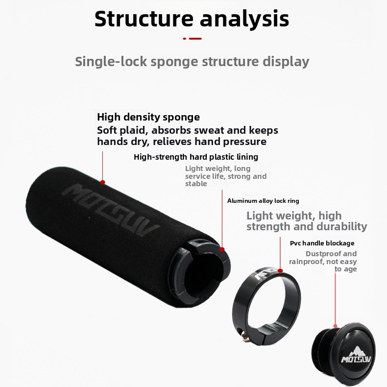 Poignées de guidon de vélo à v - Mtb Grip Lock On avis et prix