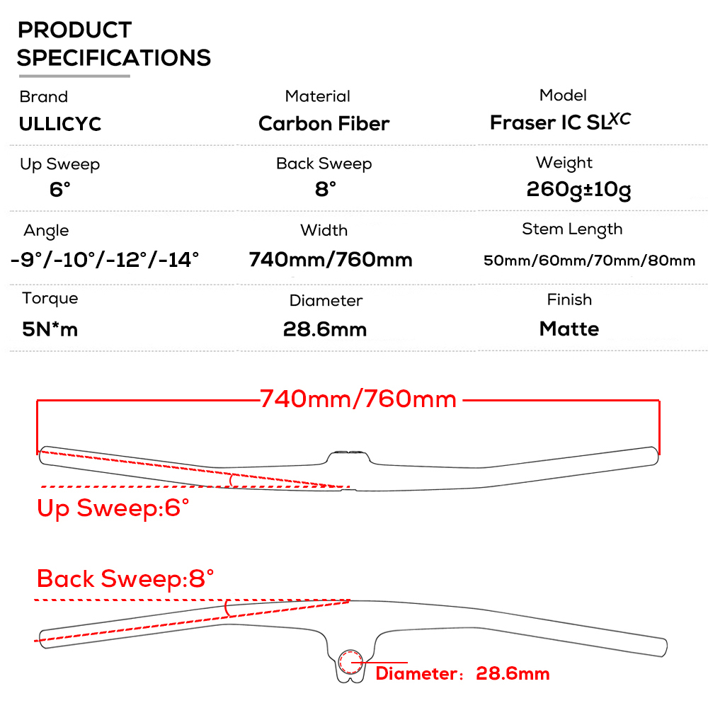 Guidon FRASER IC SL XC sans lo - Mountain Biking Logo avis et prix